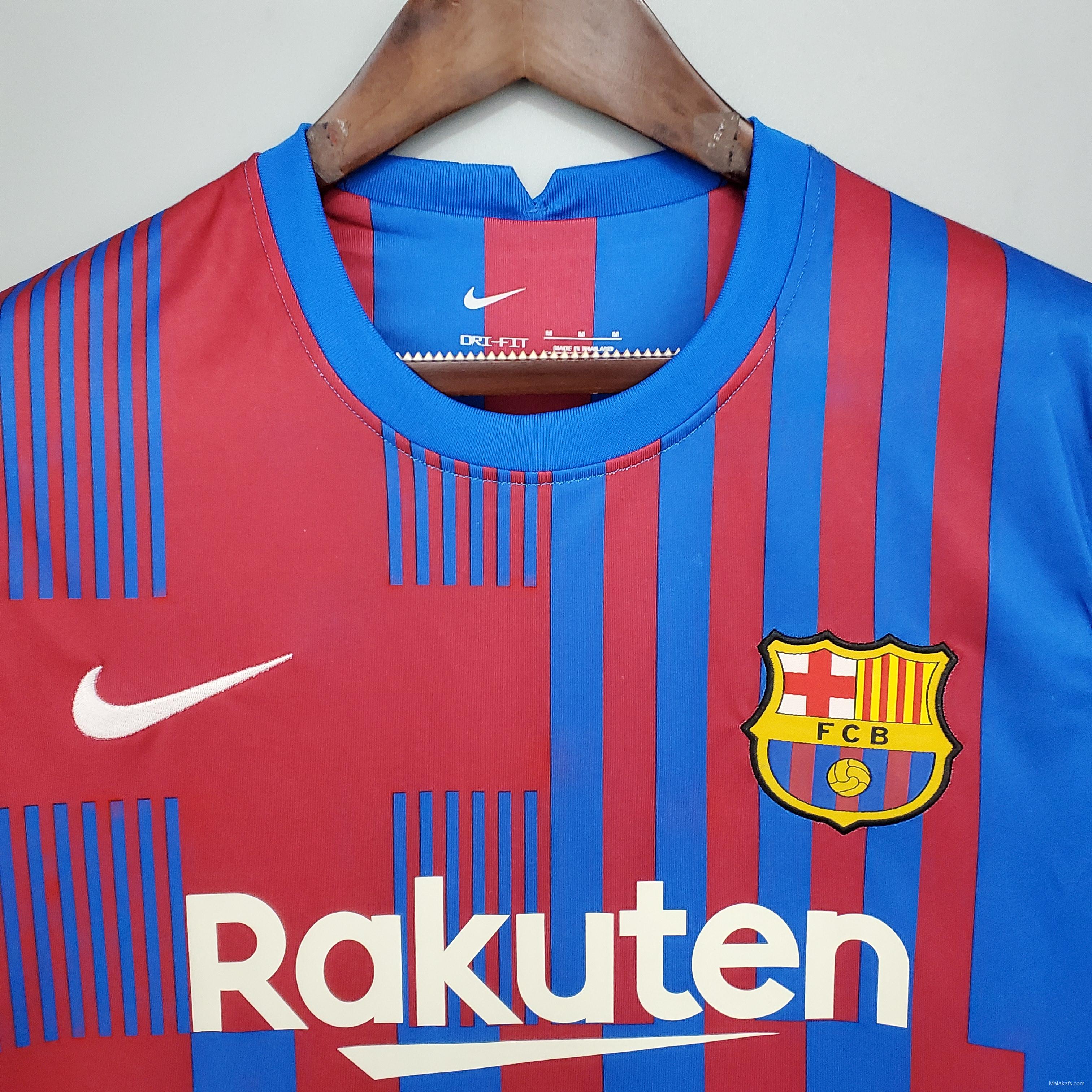 Barcelona 21/22 home Soccer Long sleeve Jersey