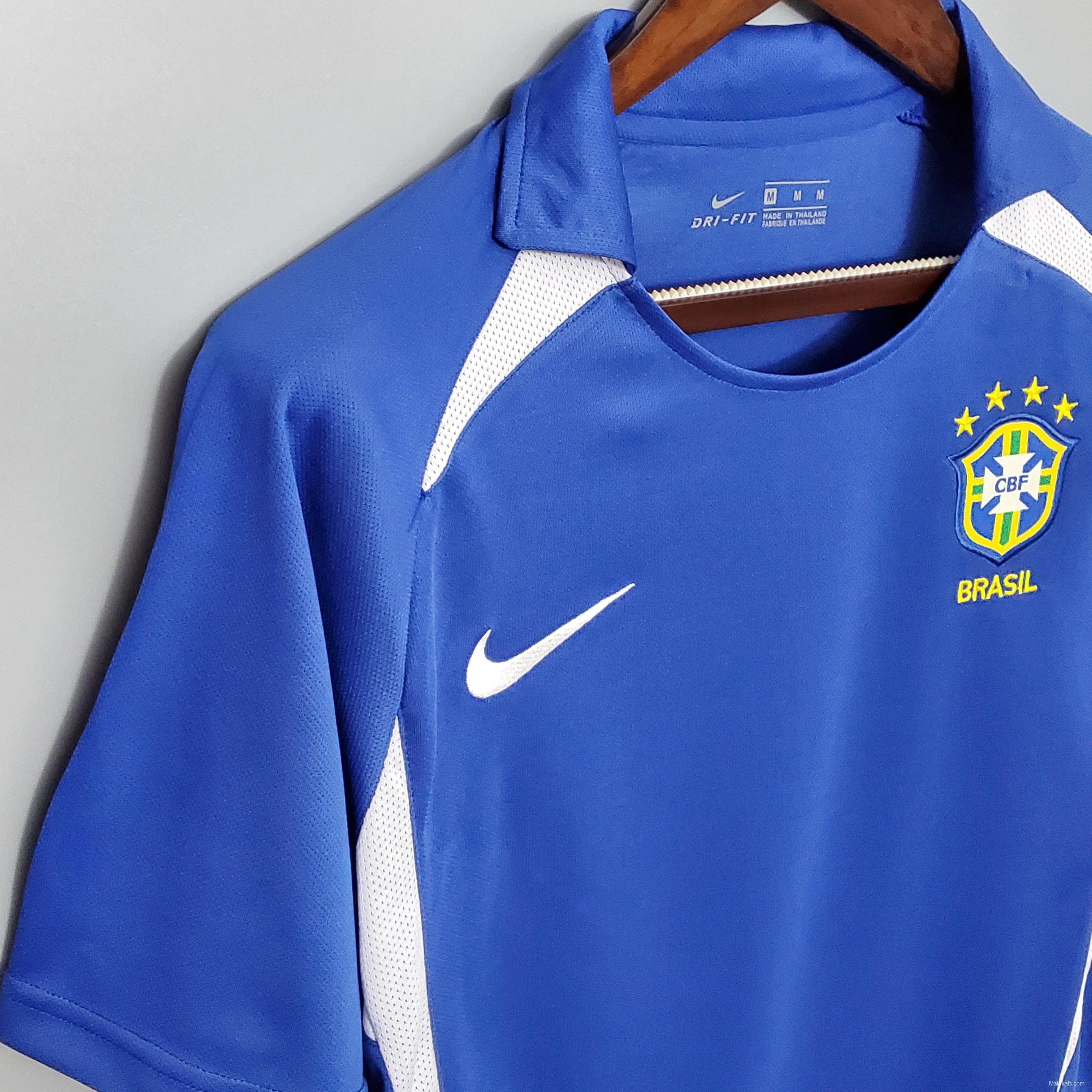 Retro 2002 Brazil away Soccer Jersey