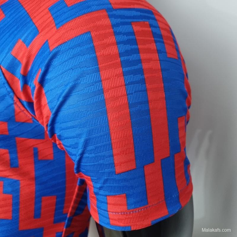 Barcelona 22/23 Pre-match Jersey Player Version Red and Blue