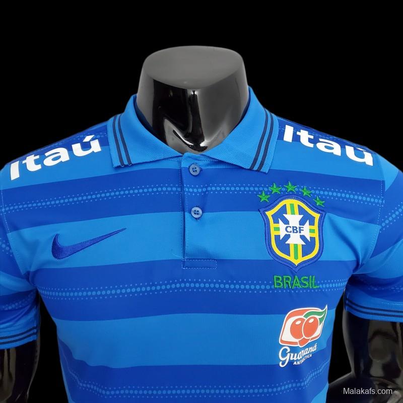 2022 Brazil POLO Blue Stripe