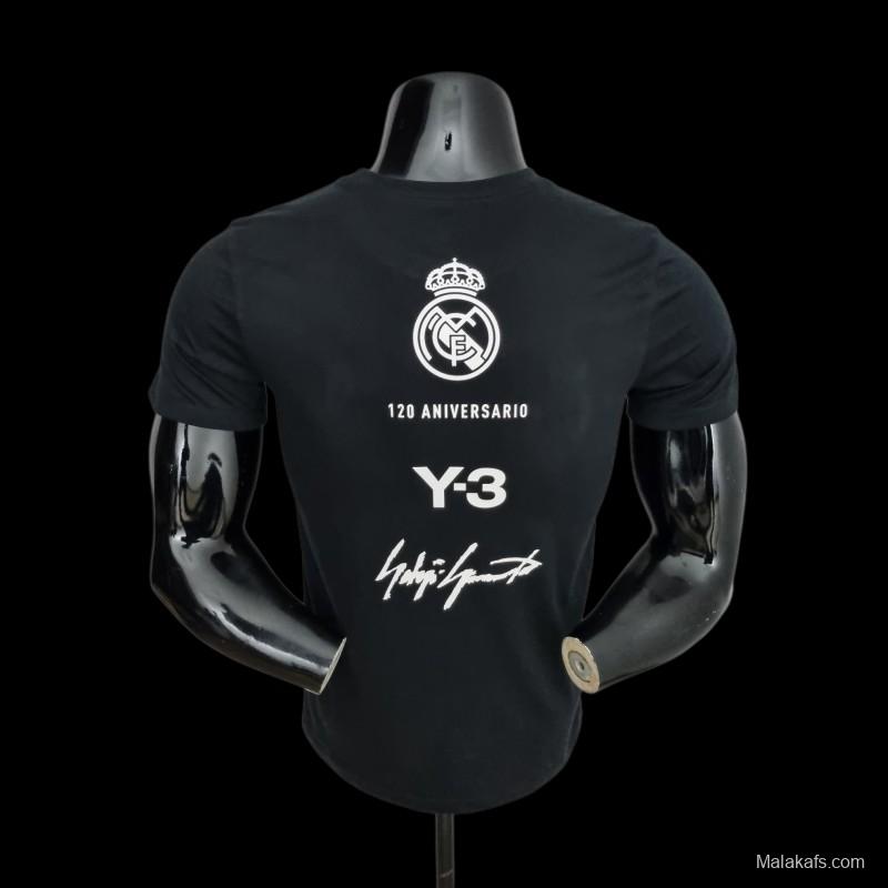 22/23 Real Madrid Y3 Black T-Shirts #0055