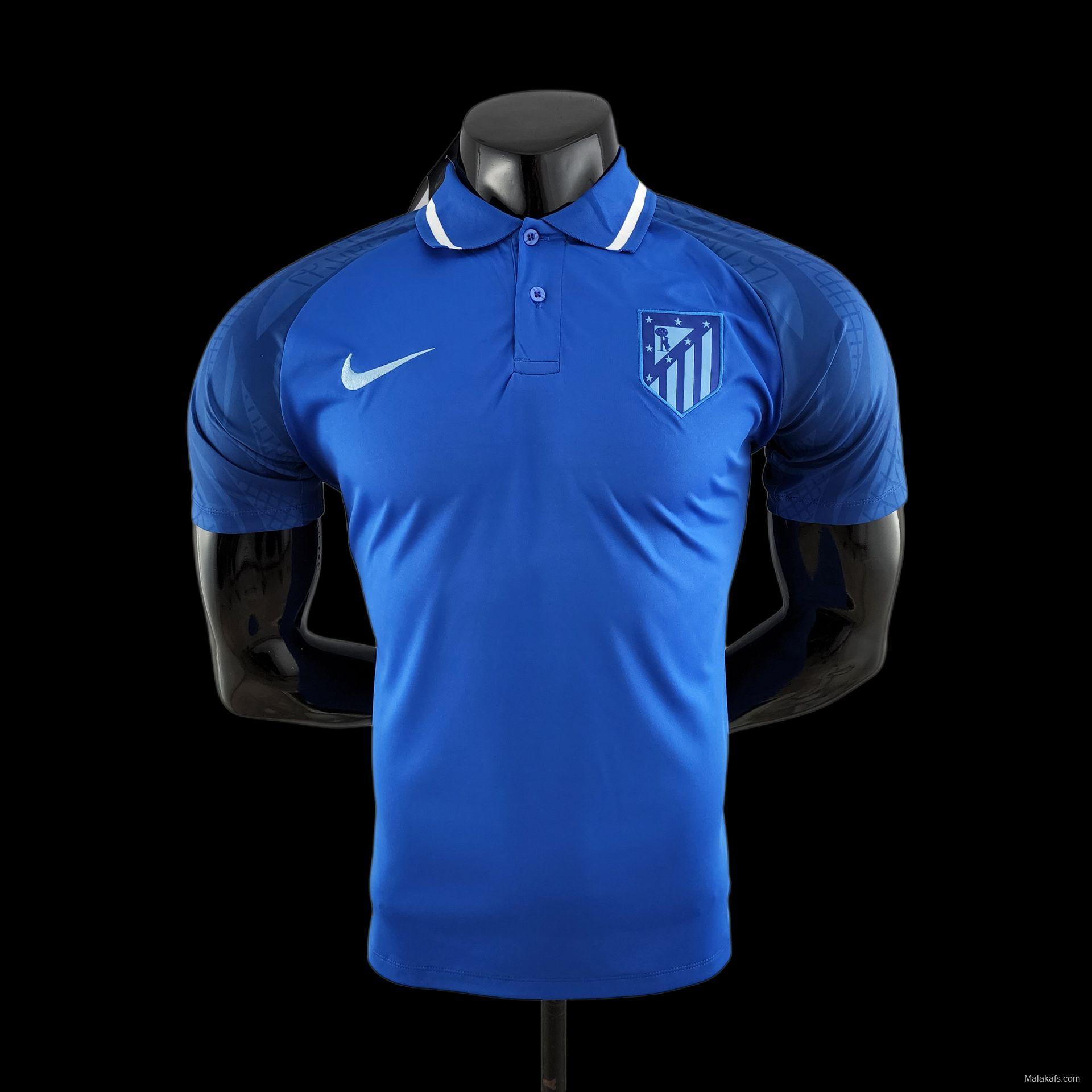 22/23 POLO Atletico Madrid Blue Jersey