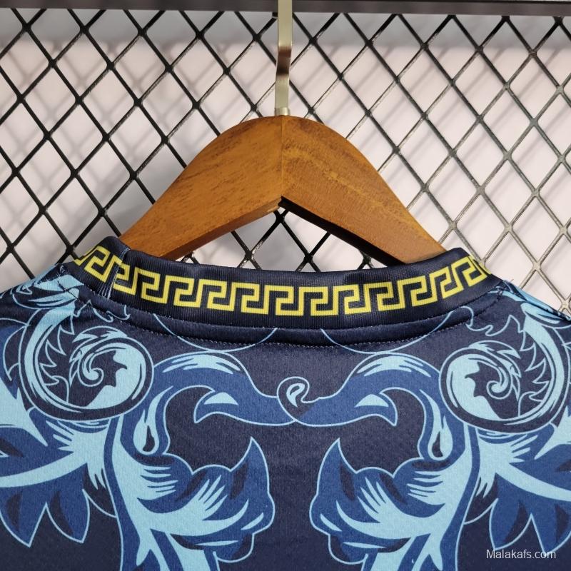 Italy 22/23 X Versace Edition Blue Jersey