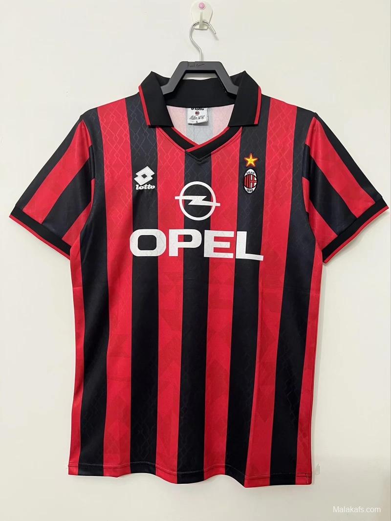 Retro 95/96AC Milan Home Soccer Jersey
