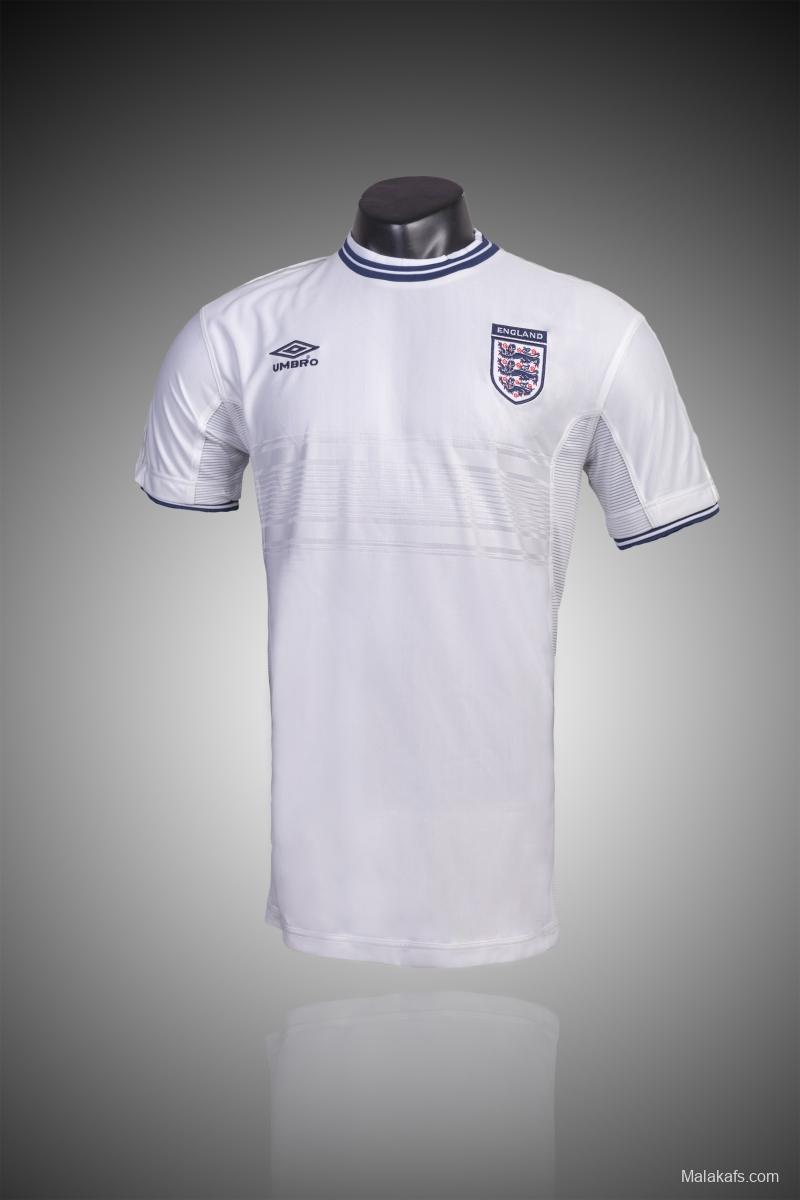 Retro 2000 England Home Soccer Jersey