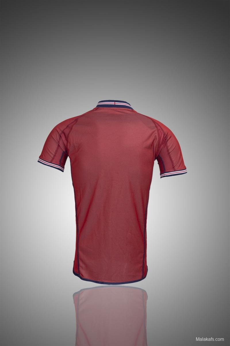 Retro 2002 England Away Reversible (Red/Navy) Soccer Jersey