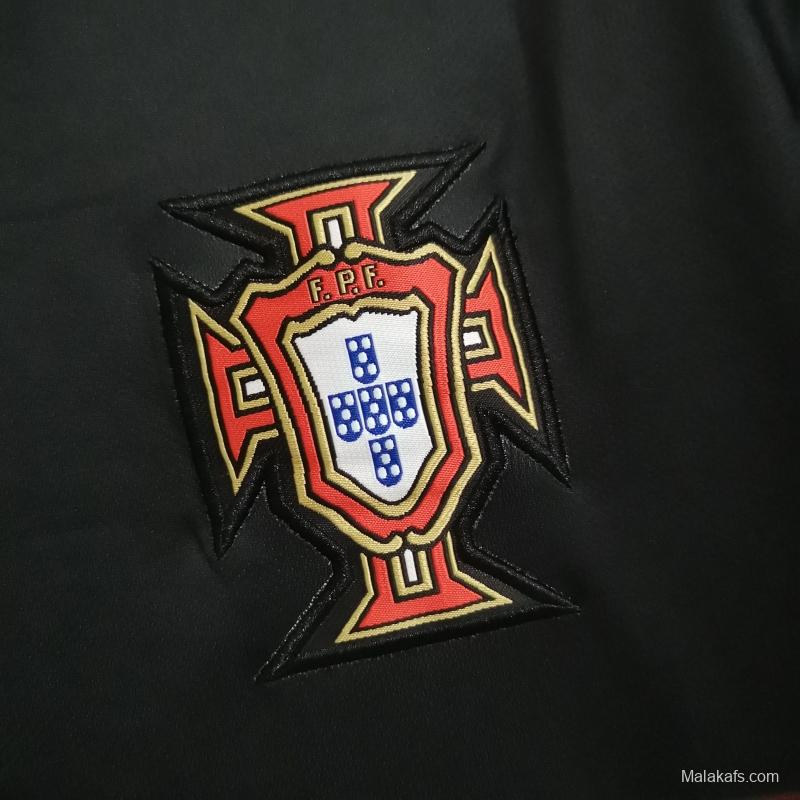 Portugal Away Retro 2015 Black Jersey