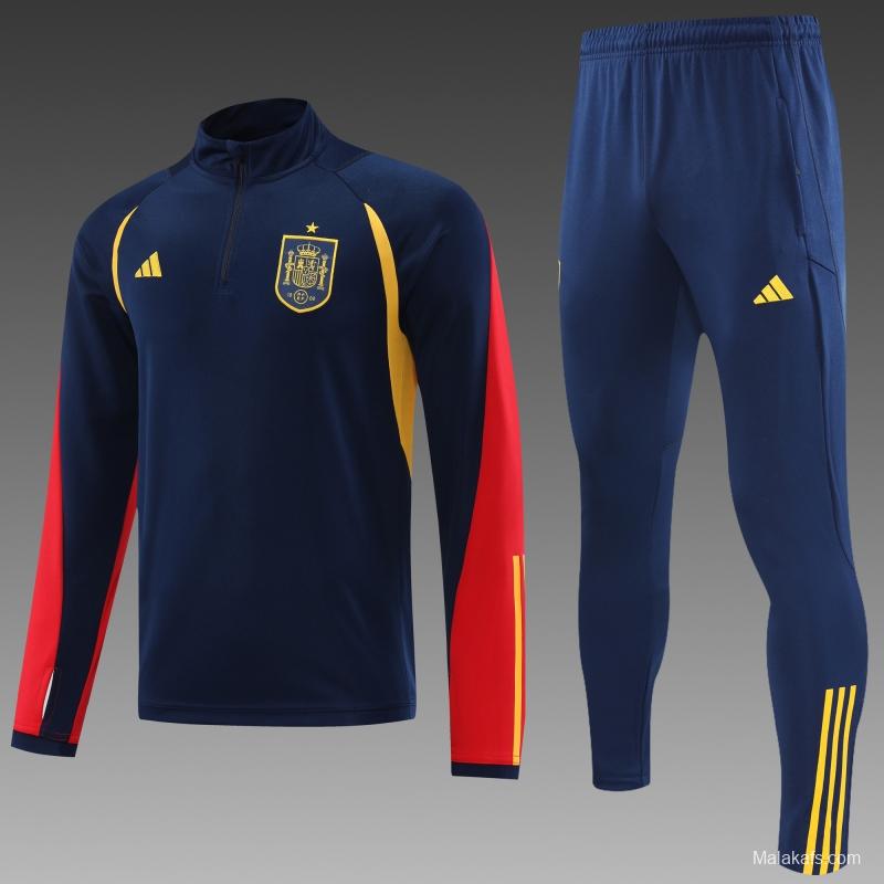 Spain 22/23 Navy Half Zipper Tracksuit