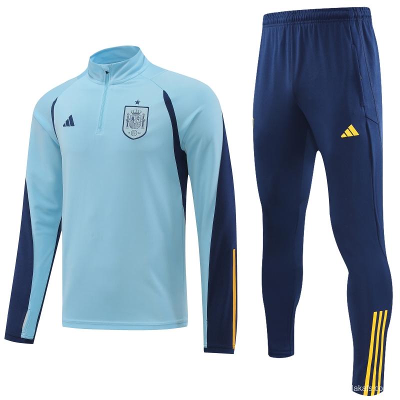 Spain 22/23 Blue Half Zipper Tracksuit