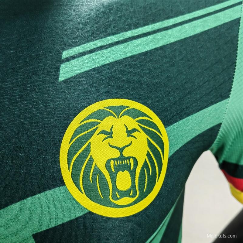 Cameroon 2022 Home Jersey Player Version Green