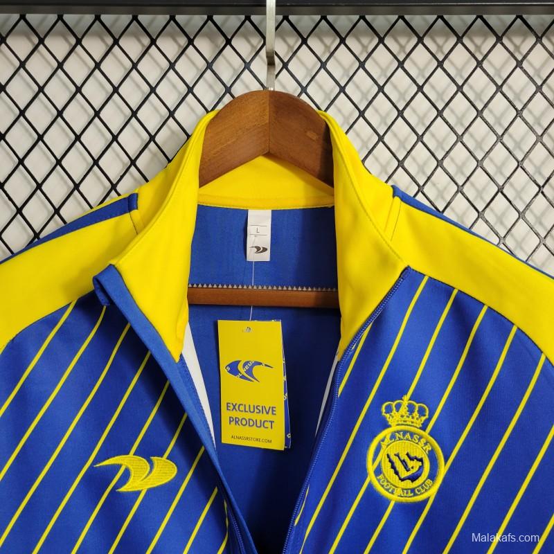 23-24 Al-Nassr FC Blue Full Zipper Jacket