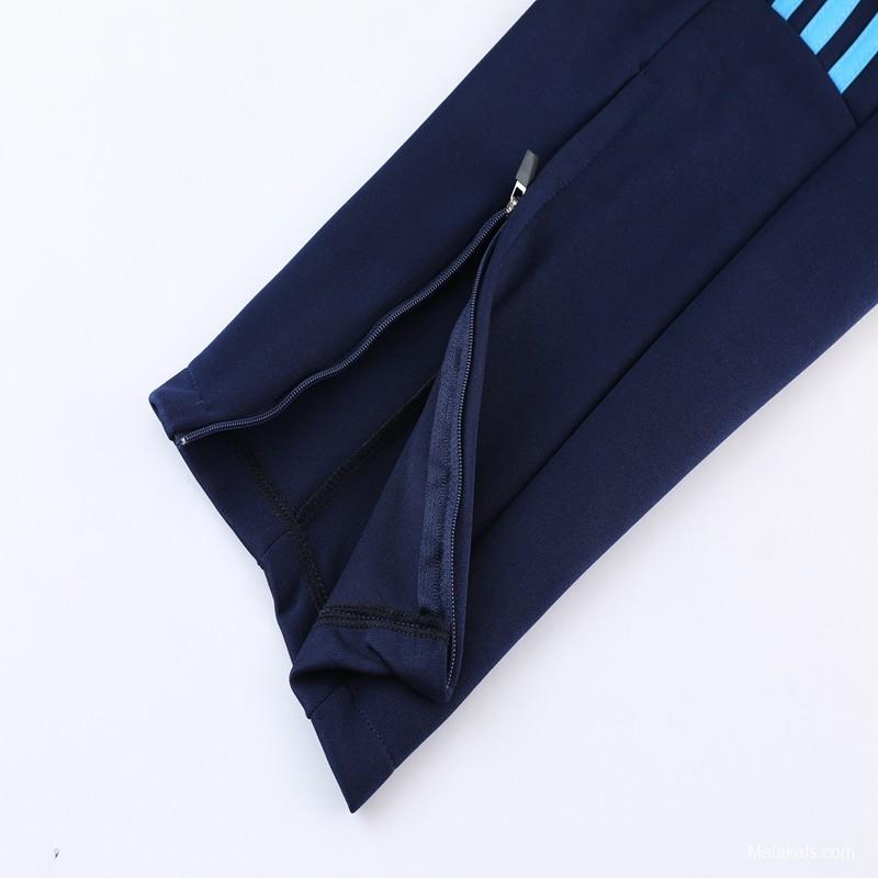 2023 Adidas Sky Blue Black Full Zipper Jacket +Pants