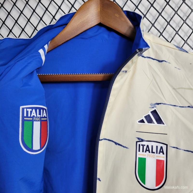 2023 Italy Blue/Milk Reversible Windbreaker