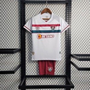 23-24 Kids Fluminense Away White Jersey Size 16-28