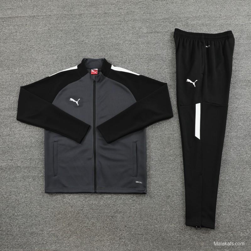 23/24 PUMA Black/Grey Full Zipper Hooide Jacket+Pants