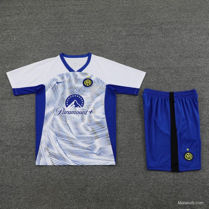 24/25 Inter Milan White Short Sleeve Jeresy+Shorts