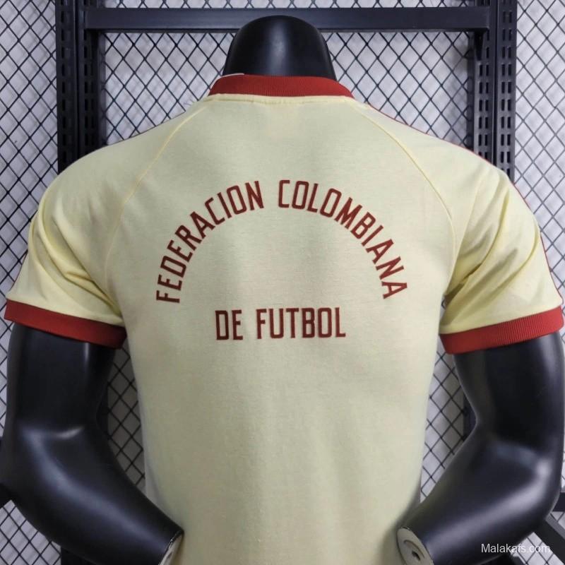 Player Version 2024 Colombia Yellow Casual T-Shirt