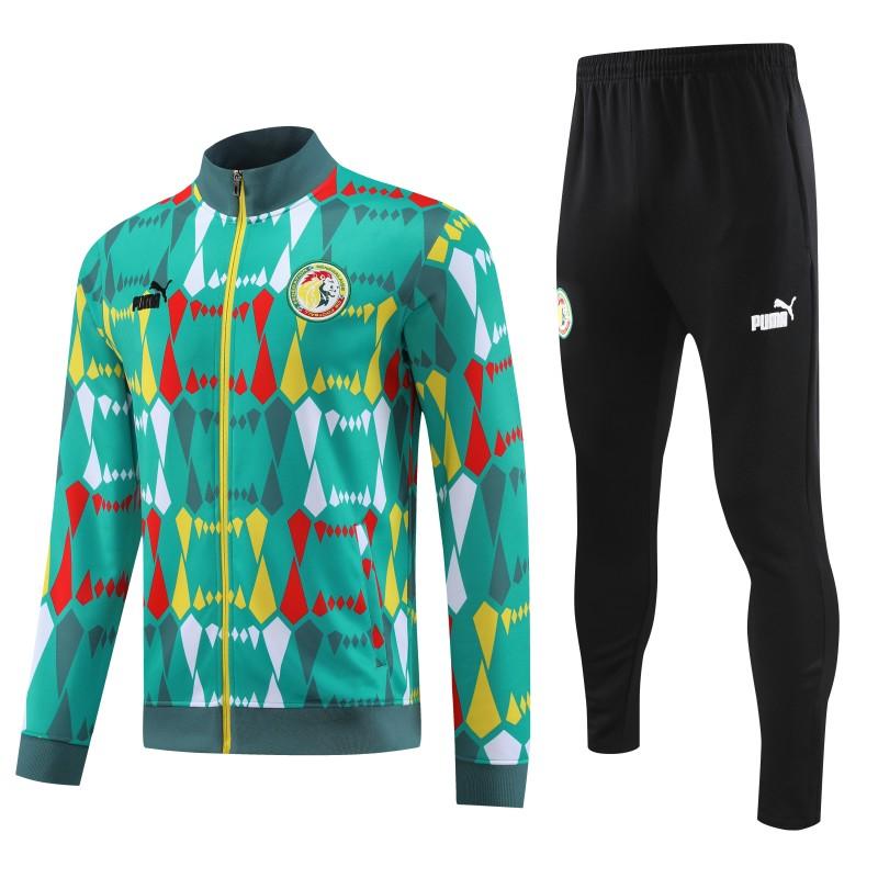 2024 Senegal Green Full Zipper Hoodie Jacket+Pants