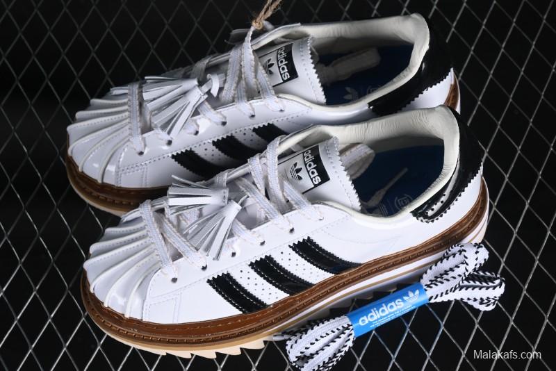 Adidas Clot x Superstar White Black Shell Toe Casual Sneakers - IH3132