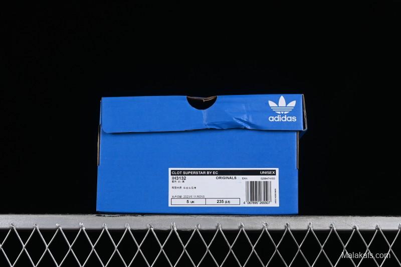 Adidas Clot x Superstar White Black Shell Toe Casual Sneakers - IH3132