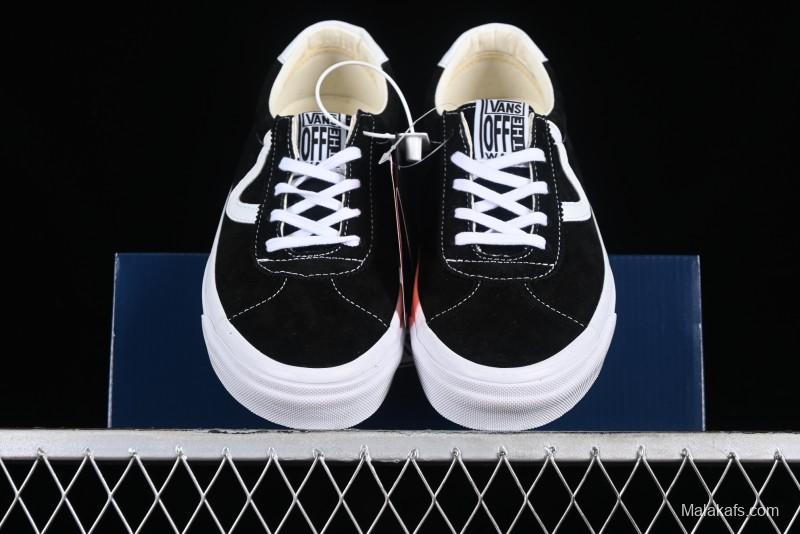 Vans Premium Sport 73 Classic Black & White Suede Low-Top Skate Shoes - VN000CR1BA2