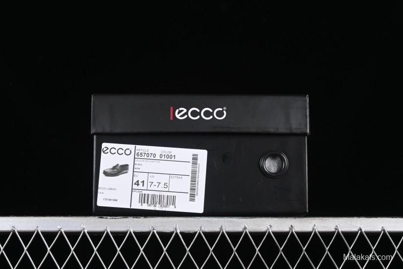 ECCO Soft Moc Series Loafers Men's British Slip-On Driving Shoes - 65707001001