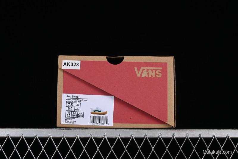 Vans Knu-Skool VR3 Lx Low-Top Retro Sneakers in Grey Green with Gum Sole - VN000CS0DWM