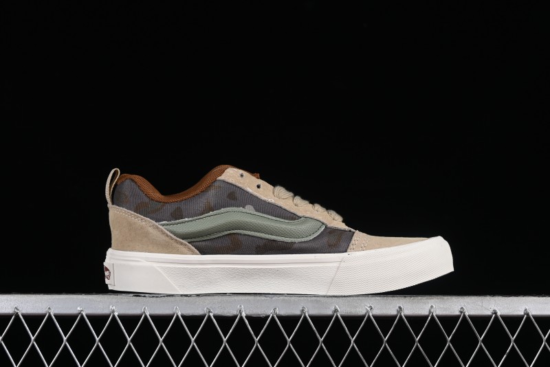 Vans Classics Knu Skool Desert Gray Green Chunky Tongue Bread Shoes - VN0007QC0WD