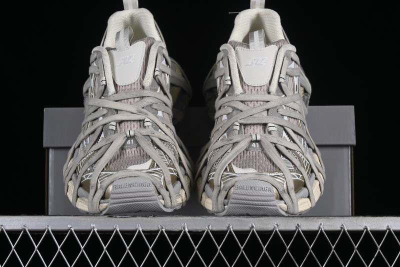 Balenciaga Phantom Sneaker 10th Generation Lace-Up Running Shoes with Transparent Heel Strap - W3XLL9191