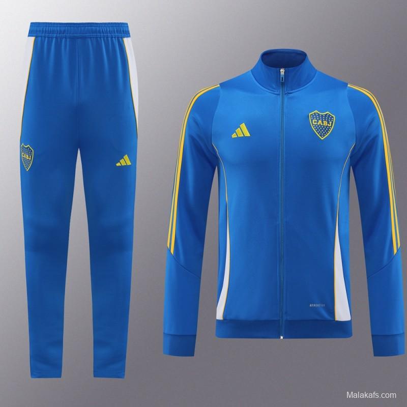 24/25 Boca Juniors Blue Hoodie Full Zipper Jacket +Long Pants