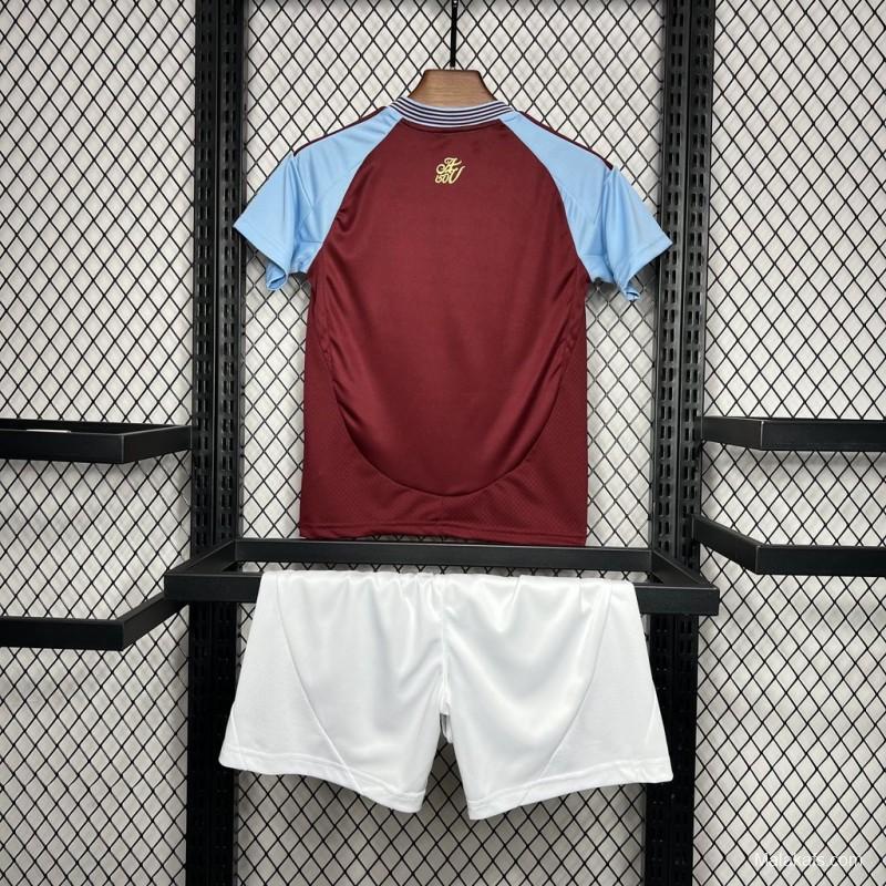 24/25 Kids Aston Villa Home Jersey