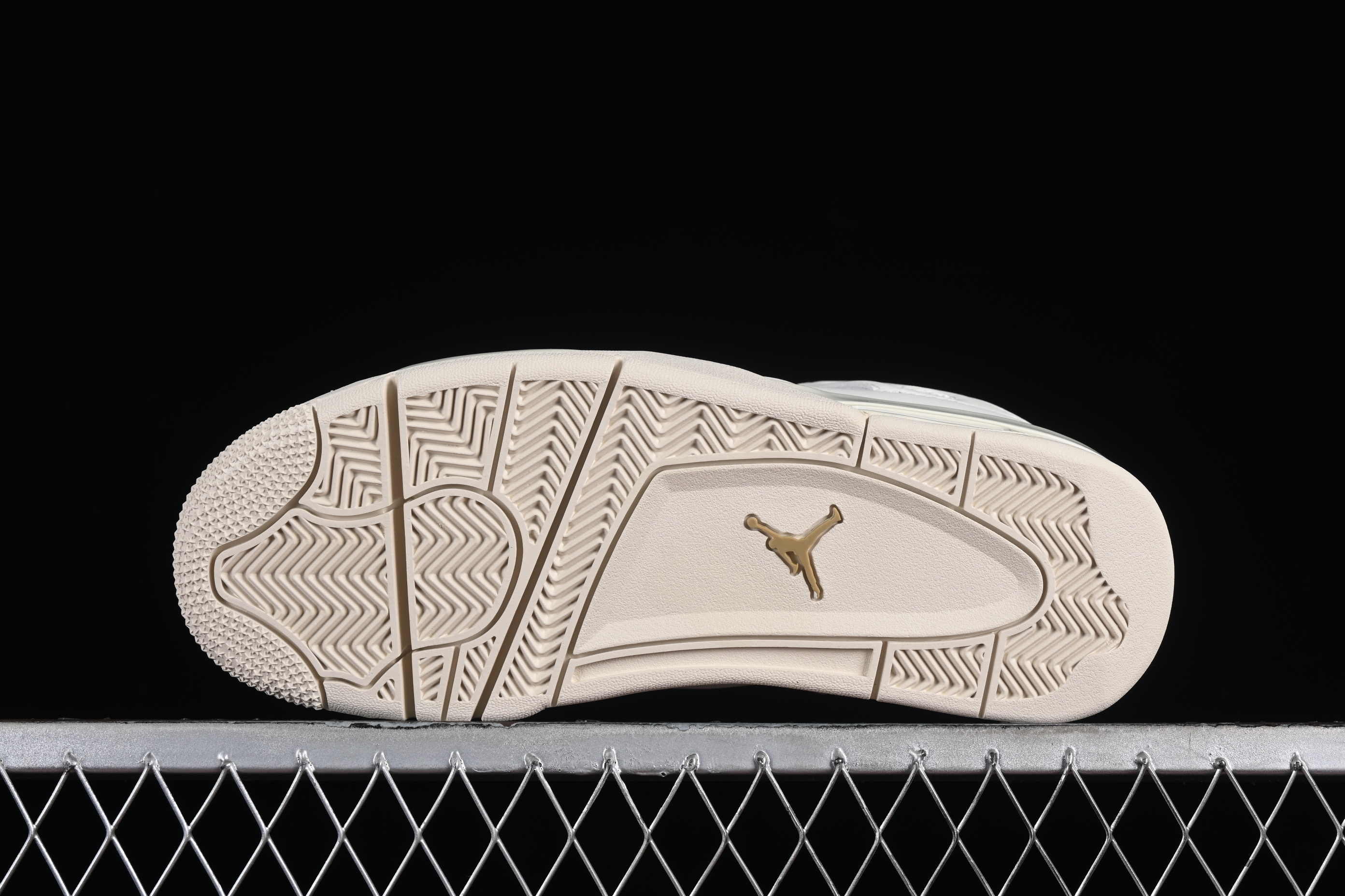 Nike Air Jordan 4 Retro Sneakers with Metallic Gold Accents - AQ9129-170