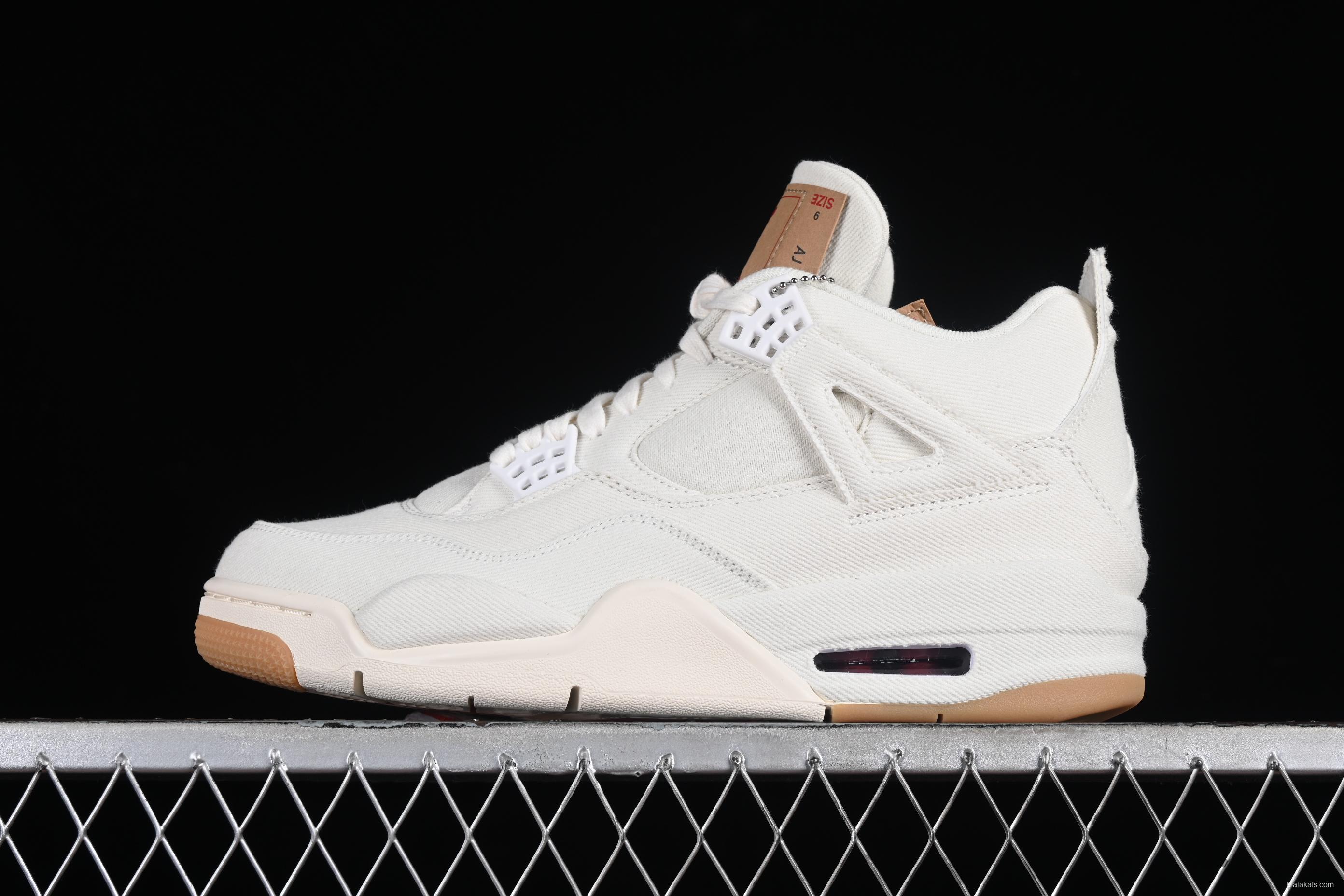 Levi's x Nike Air Jordan 4 Denim Basketball Shoes - AO2571-100