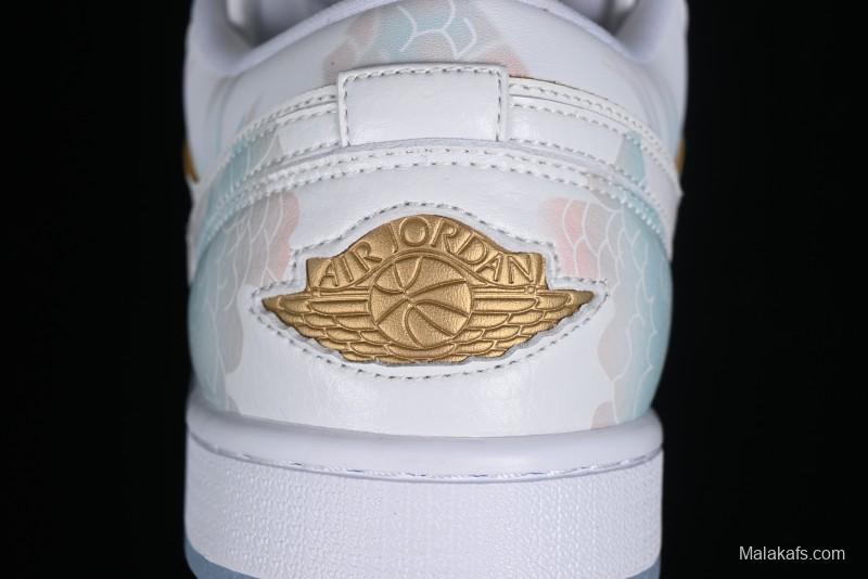 Nike Air Jordan 1 Low AJ1 Chinese New Year Limited Edition New Chinese Style Custom Steam Puppet - Third Prince Ao Bing Low Top Casual Sneakers FN8901-164