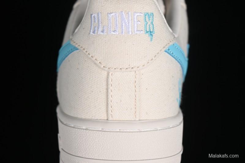 Nike RTFKT x Nike Air Force 1 Low Casual Sneakers with Full-Length Air Cushion - FQ3954-100