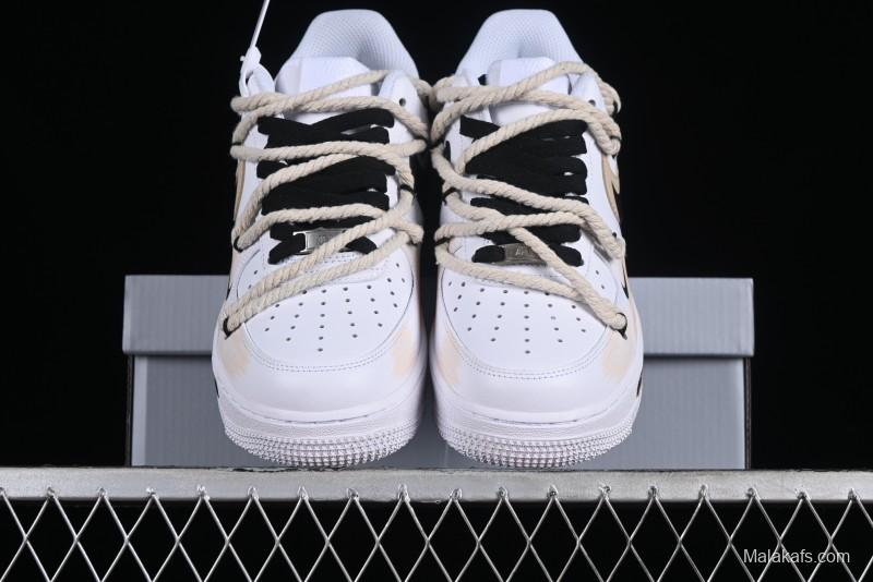 Nike Air Force 1 '07 Low Custom Anime Themed Hand-Painted Swoosh Strap Low-Top Casual Sneakers - ZH0316-013