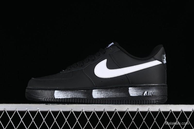 Nike Air Force 1 '07 Low Classic Black White Swoosh Casual Sneakers - FZ0627-010