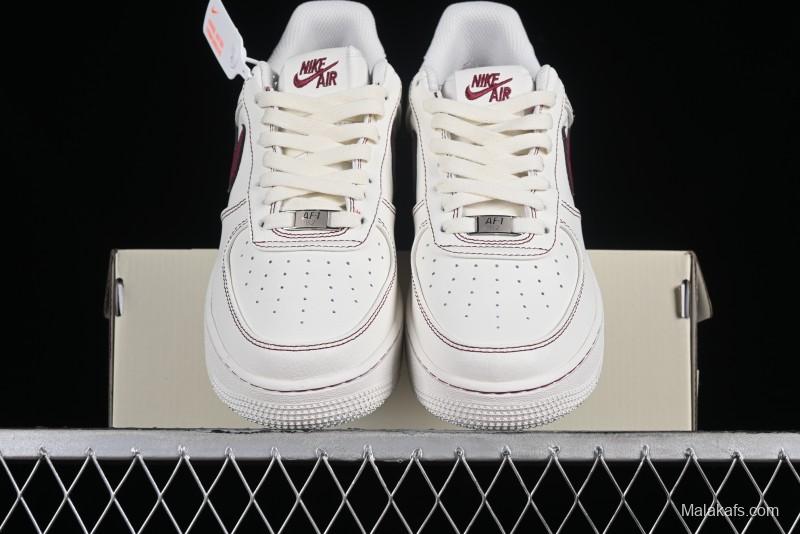 Nike Vlone x Air Force 1 '07 Low Collaboration Wine Red Casual Sneakers - AA5360-010