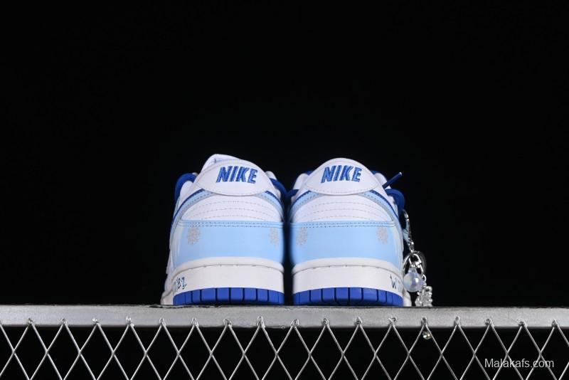 Nike Dunk Low Winter is Here Minimalist White Blue SB Lace-Up Low-Top Casual Skate Shoes - DV0831-104