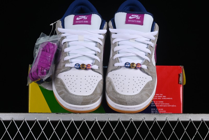 Nike SB Dunk Low Rayssa Leal Pro Skate Shoes with Colorful Smiley Laces - FZ5251-001