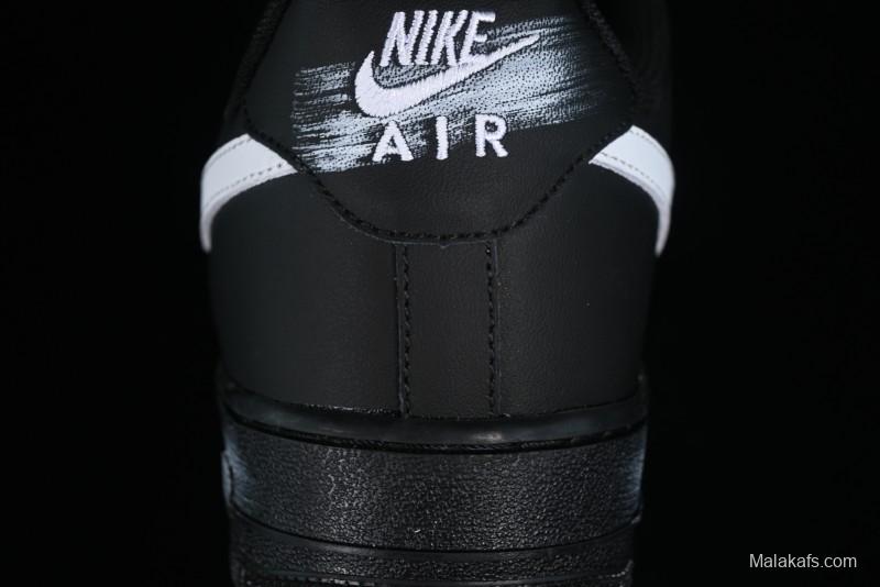 Nike Air Force 1 '07 Low Classic Black White Swoosh Casual Sneakers - FZ0627-010