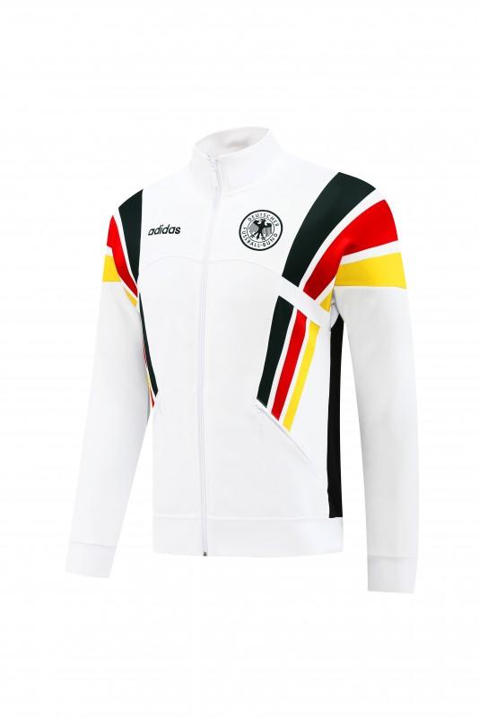 2024 Germany White Full Zipper Jacket +Long Pants