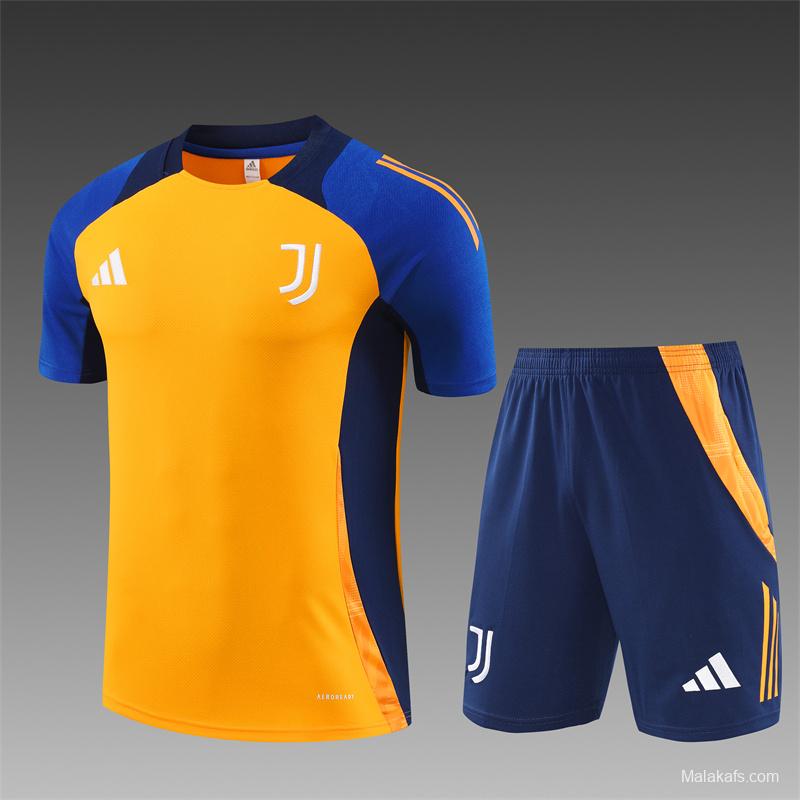 24/25 Juventus Orange/Navy Short Sleeve Jersey+Shorts