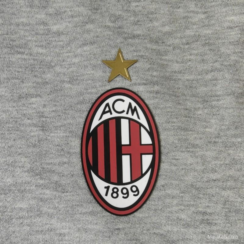 24/25 AC Milan Navy/Red/Black/Beige/Grey Hoodie WIth Black Badge