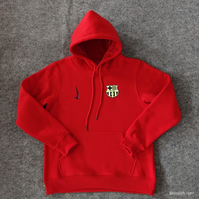 24/25 Barcelona Navy/Red/Black/Beige/Grey Hoodie WIth Black Badge