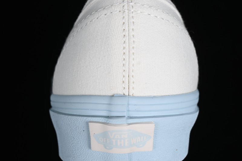 Vans Authentic White Blue Canvas Skate Shoes - VN0009PVEAK