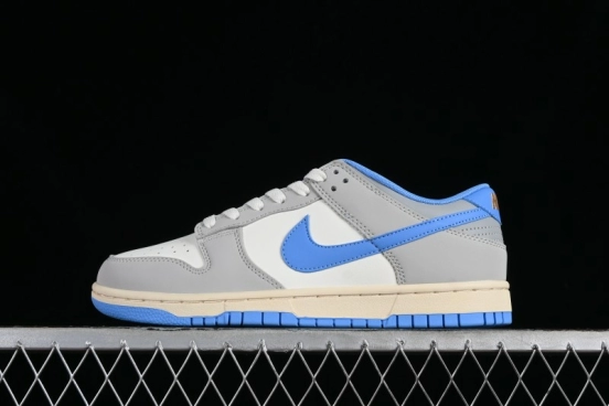 Nike Dunk Low SB "Athletic Department" Grey Blue Leather Skateboarding Shoes - FN7488-133
