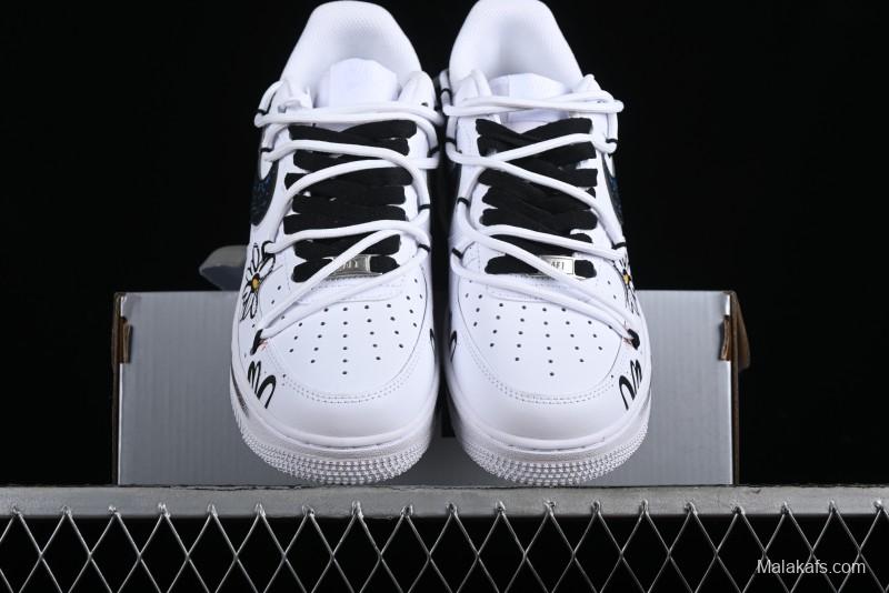 Nike Air Force 1 '07 Low Daisy Print Casual Sneakers with Lace-Up - ZH0316-025