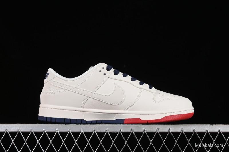 Nike SB Dunk Low LV Collaboration - Beige Red Blue Dual Color Anniversary High-End Custom Low-Top Casual Sneakers - XX2025-333