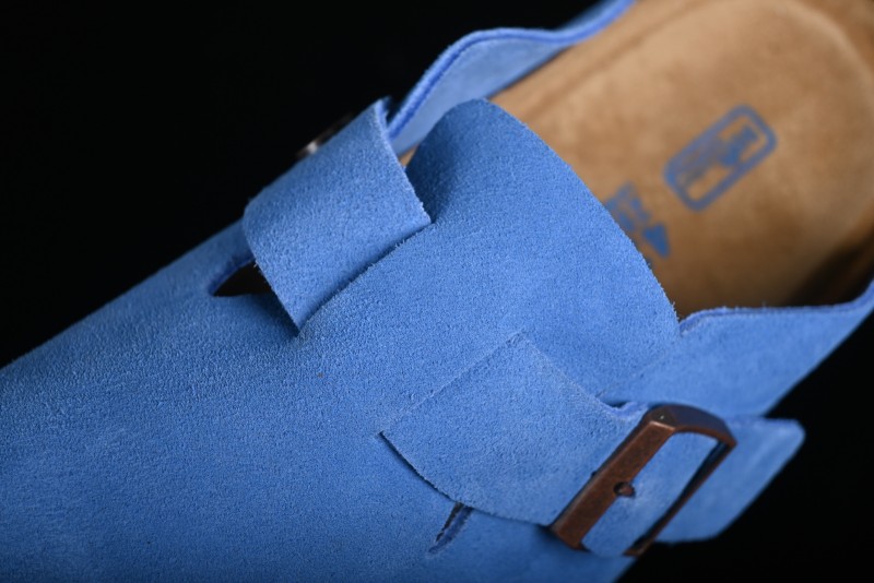 Birkenstock Arizona Soft Footbed Sandals with Suede Leather and Lambswool Lining - Original Blue